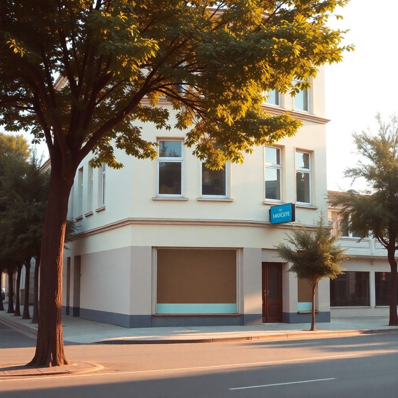 Exteriorul biroului Nou Casa pe Strada Republicii din Oradea, în lumina caldă a după-amiezii